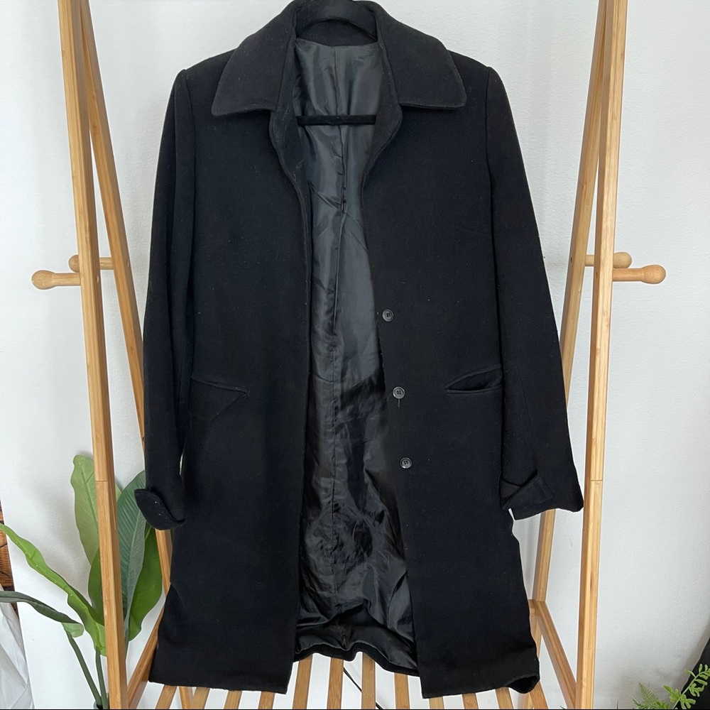 Black button down coat